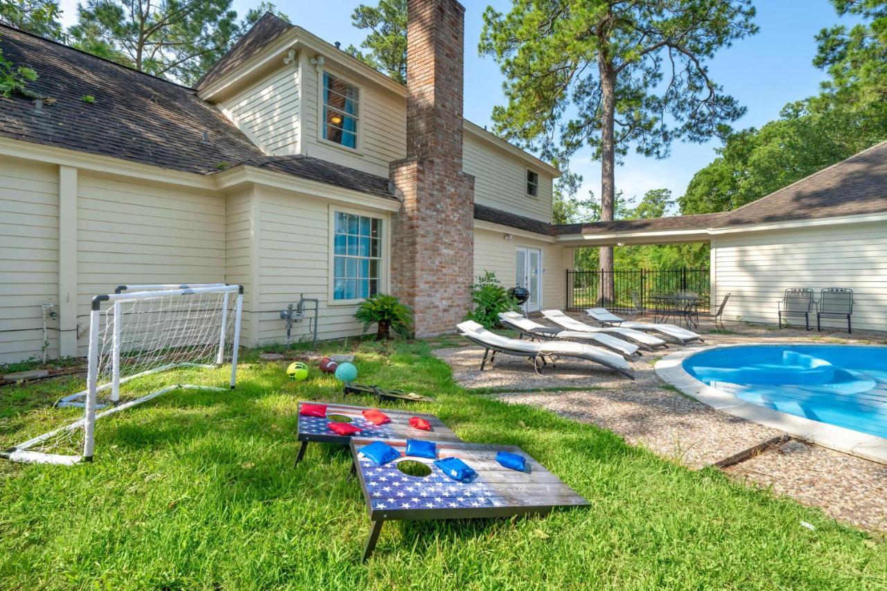 ヒューストン Pool Oasis Games Wifi Bbq Yard Sleep 16ヴィラ エクステリア 写真